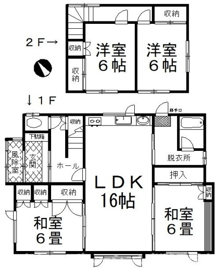 【間取り】 | 釧路町別保7丁目105，106売家