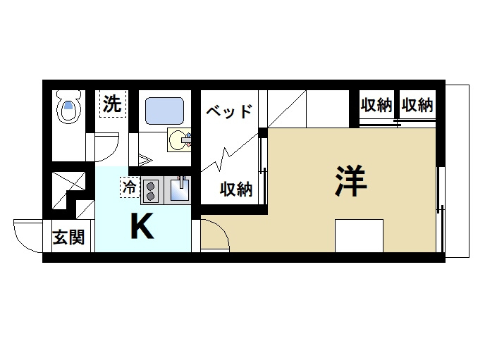 レオパレスＳＴＥＬＬＡの間取り|単身者向けの快適な間取りです