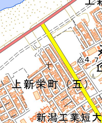 新潟市西区　一棟アパートの地図