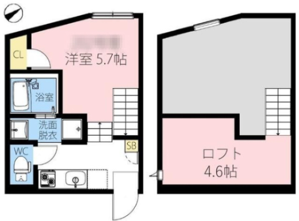 千葉市花見川区幕張町５丁目のアパートの間取り