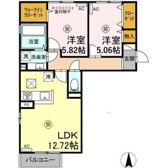 D-room桜　Ⅰ棟 の間取り