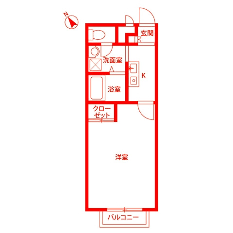アンプルール　クラージュ　逗子Aの間取り