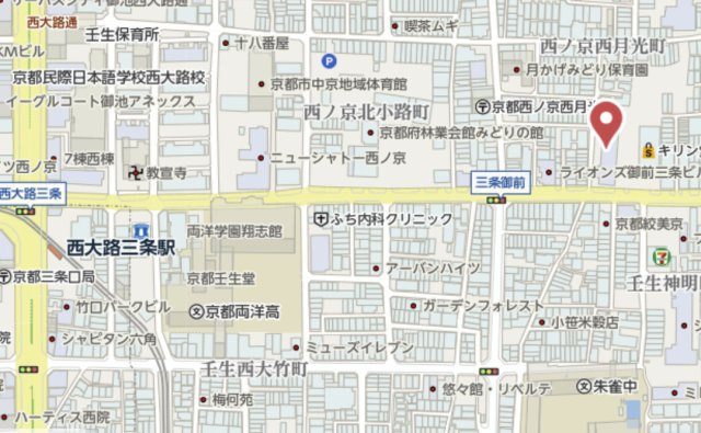 レスポアール三条朱雀　1階の地図
