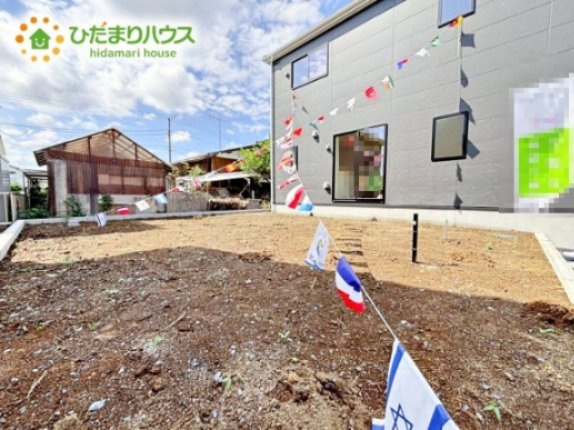 【庭】 | 小美玉市納場第4　新築戸建 | お庭付物件になります！お庭遊びや、プールなどお子様も大喜び(^^)