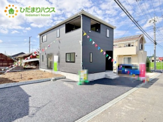 【外観】 | 小美玉市納場第4　新築戸建 | 南向きで日当たり良好(^^♪