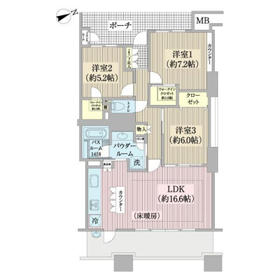  | 【間取り図】専有面積８２．０…