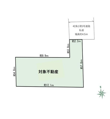  | 建築敷地部分綺麗な土地形状の…