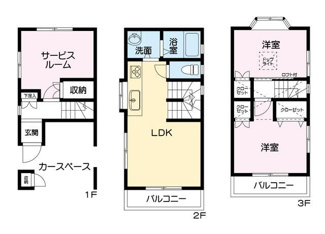  | 約３．７帖分のロフト付の３階…