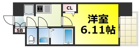 【間取り】 | プレサンス南堀江 仲介手数料無料