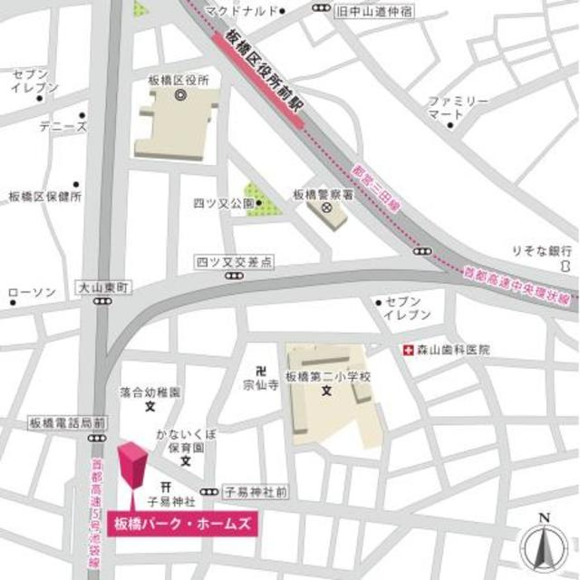板橋パーク・ホームズの地図
