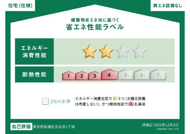 仮）高島平１丁目マンション新築工事の外観|省エネ性能ラベル