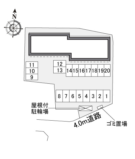 レオパレスアルコイリスの区画図