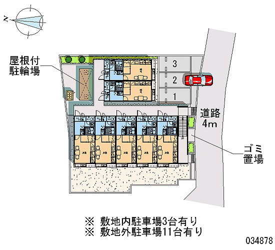 レオパレスヨコタの区画図