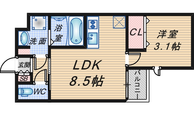 アヴェニール蛍池南町　の間取り