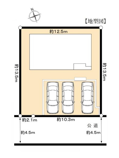 茅ヶ崎市高田3丁目　新築戸建　の区画図|区画図◇駐車場3台可能です◇