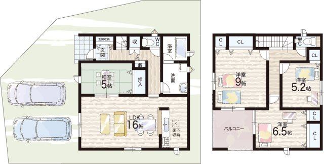 ●29(土)30(日)現地説明会！　磯城郡田原本町八尾　全3邸の間取り|1号地