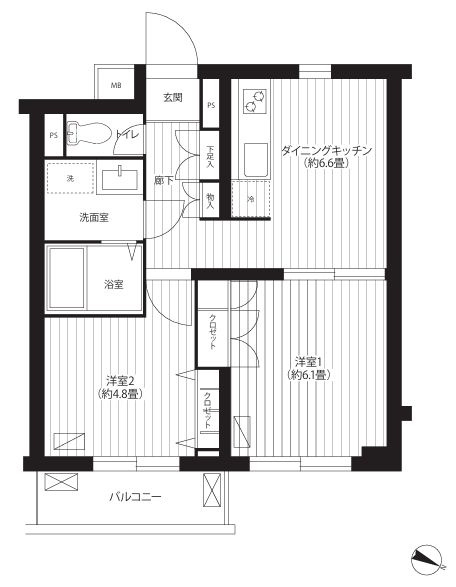 コスモリード駒沢大学の間取り
