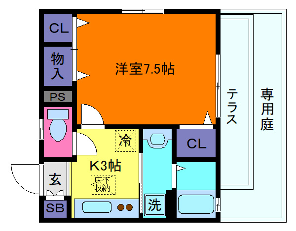 フルール岡本の間取り