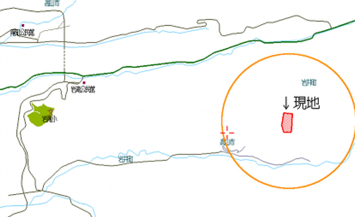 2026/2/15新規　土地　高山市岩井町　450万の区画図