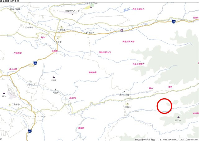 2026/2/15新規　土地　高山市岩井町　450万の地図