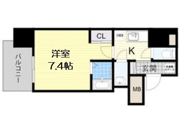 【間取り】 | エグゼ堺筋本町