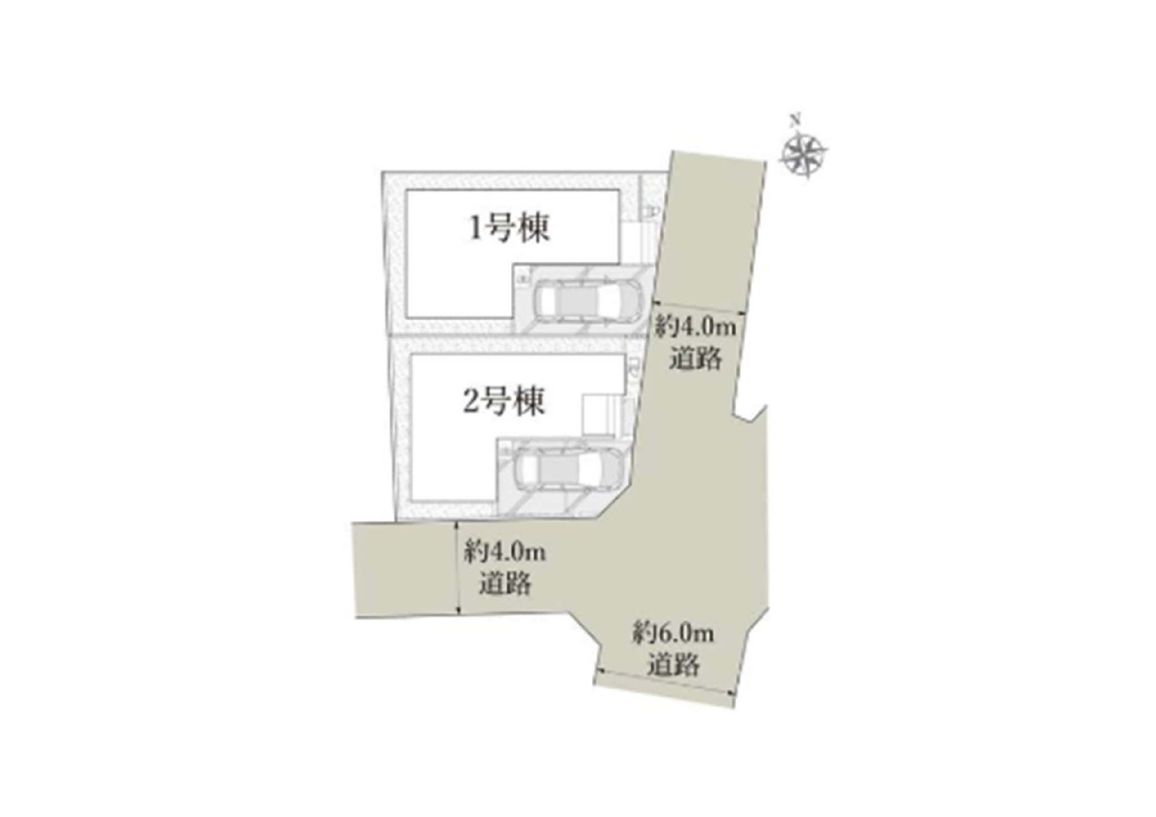 練馬区大泉学園町５丁目全２棟新築戸建の区画図