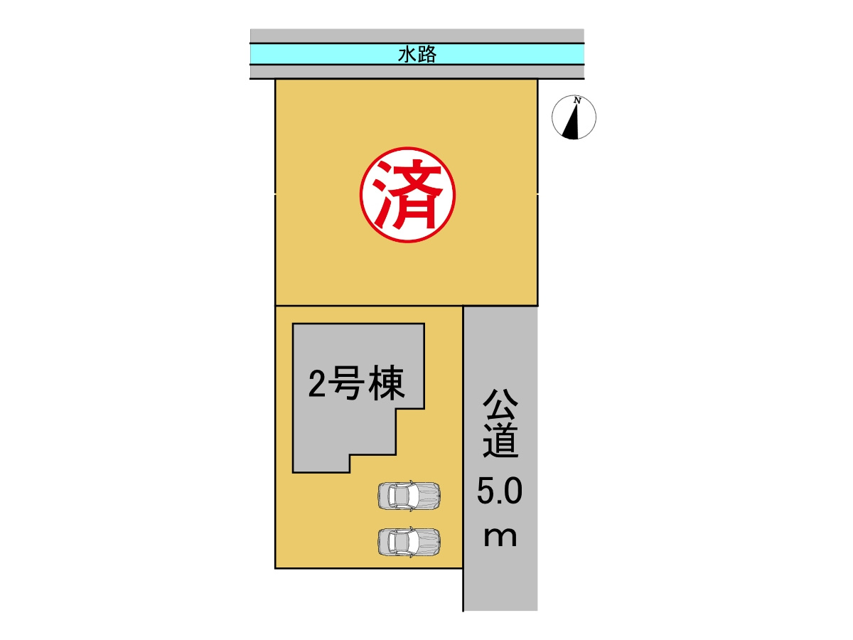 タマタウン　岐阜市西改田米野　全2区画分譲の区画図|■区画図
■YAMADA電機の　ヤマダ不動産　株式会社リライフ　
いつでもお問合わせ下さい。