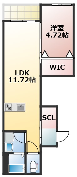 ILGRANDE黒髪Ⅱの間取り