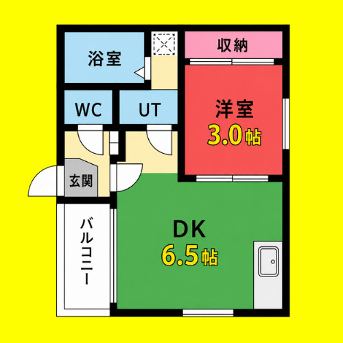 ハーモニーテラス児玉Ⅳ　名古屋市賃貸　仲介手数料無料の間取り