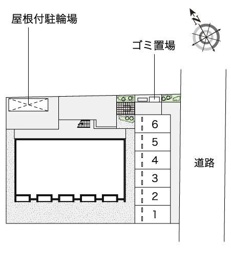 広島市佐伯区五日市中央６丁目のアパートの区画図|画像4