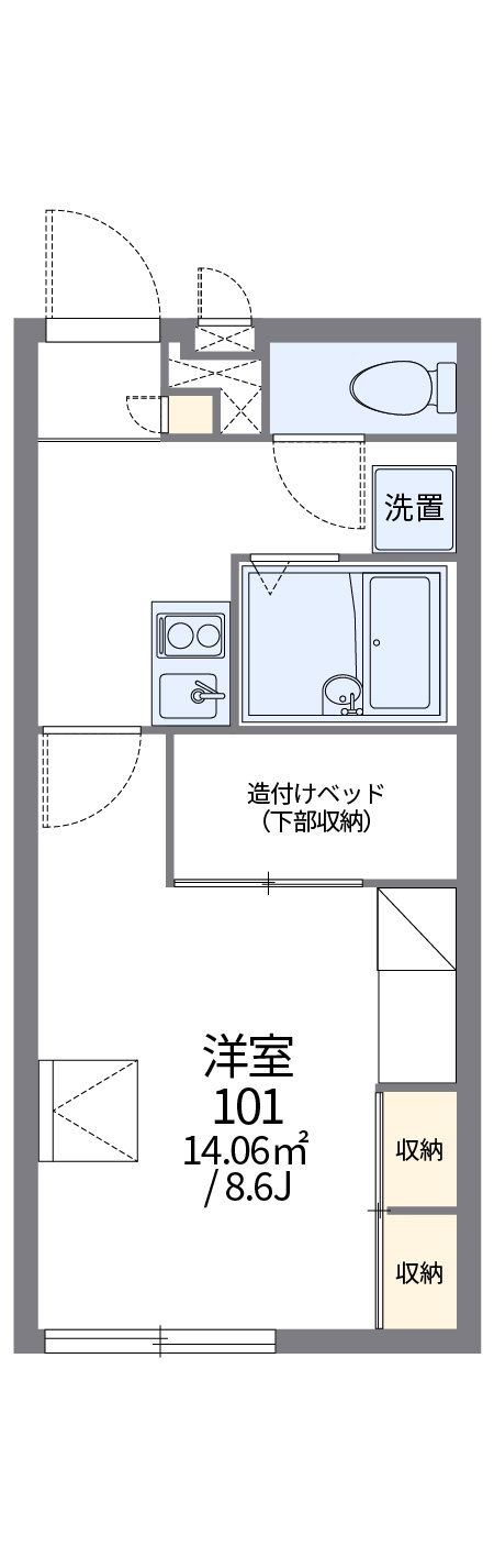 廿日市市下の浜のアパートの区画図|画像2