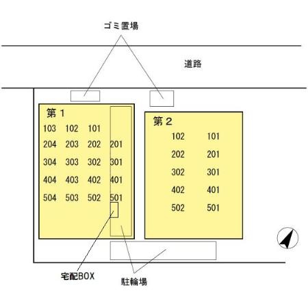 第１パークサイドマンションの区画図