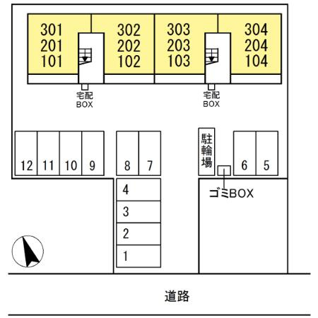 クレールＡの区画図