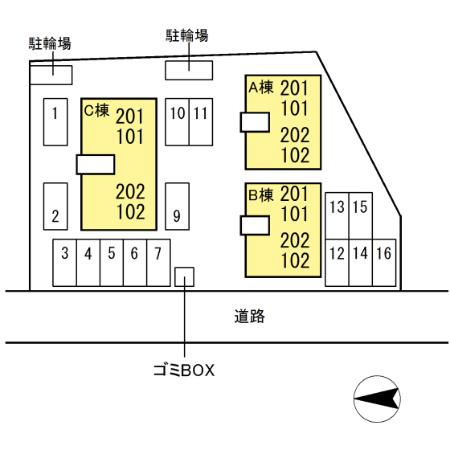 Fancy Miyauchi A棟の区画図