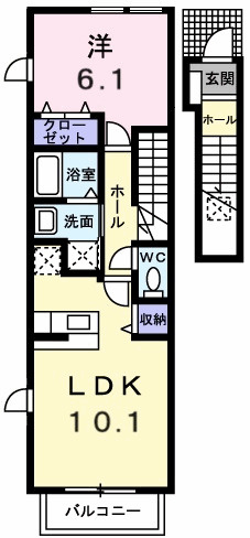 ベル　フィオーレ　Ⅱの間取り|間取図