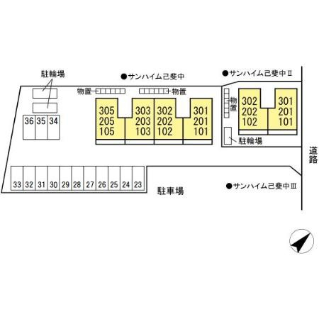 サンハイム己斐中の区画図
