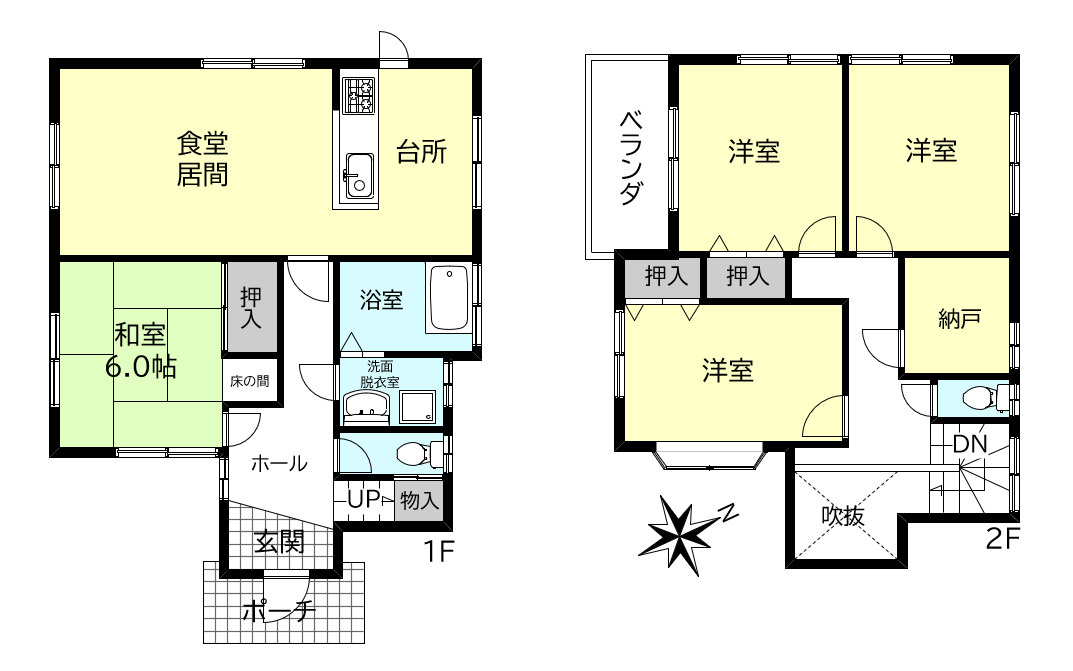 神戸市西区玉津町高津橋戸建の間取り