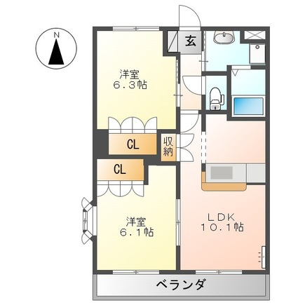 パピヨンフィオーレの間取り|間取図