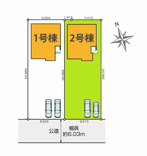 TERRACE　ひたちなか市高場　1期 　2の前面道路含む現地写真|並列駐車可能です。気になる他の物件と合わせての現地ご案内も可能です。HPから、またお電話でも、お気軽にお問い合わせください。

