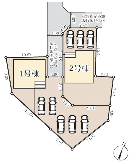 【区画図】 | Livele  Garden.S 東松山石橋　新築戸建　全2棟　1号棟