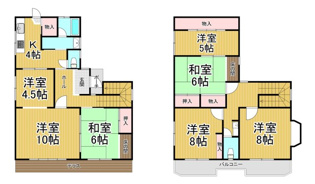 中山桜台2丁目戸建の間取り