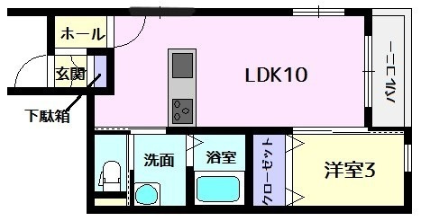 【間取り】 | ドルチェ・ヴィータ柳川E