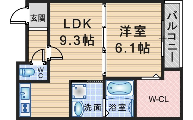 フジパレス庄内西町Ⅱ番館の間取り