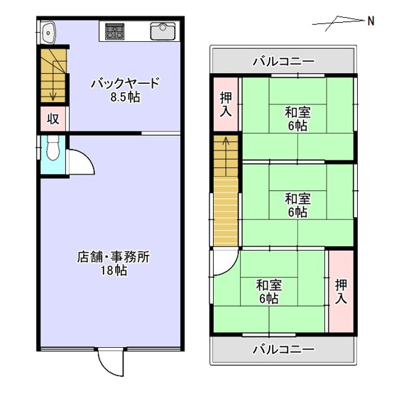 【間取り】 | ■□藤阪東町　店舗付き住宅□■