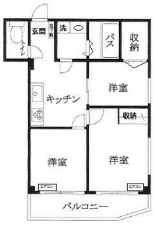 【間取り】 | サンハイツ根岸 | 間取りです。