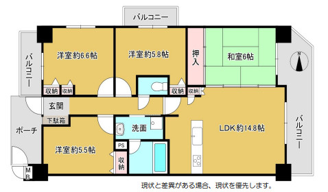 【間取り】 | ☆ユニライフ郡山1号棟