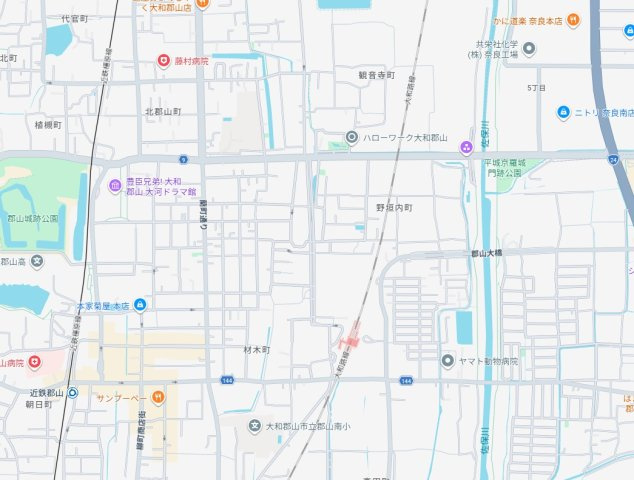 ●29(土)30(日)現地説明会！　大和郡山市本町　限定1邸の地図
