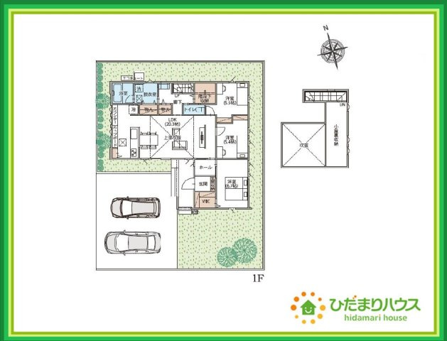 いわき市好間町Ⅰ期　新築戸建　3号棟の間取り|人気の平屋一戸建て！(^^)/