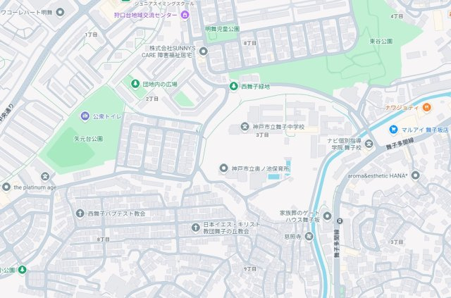 神戸市垂水区狩口台　新築一戸建ての地図