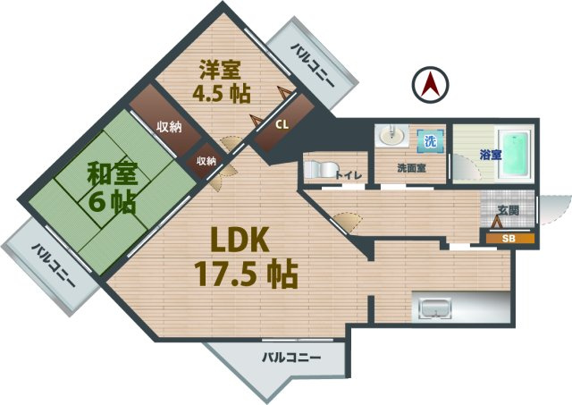 【間取り】 | クレスト和泉 | 2LDKのお部屋です。